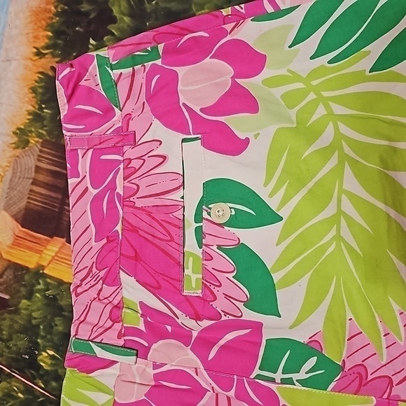 Lilly Pulitzer Parrot‎ Crop Floral Pants Size 8 - Picture 7 of 8